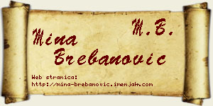 Mina Brebanović vizit kartica